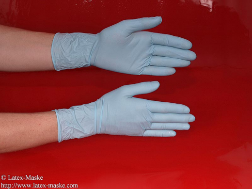 Latex gloves blue 100er powdered