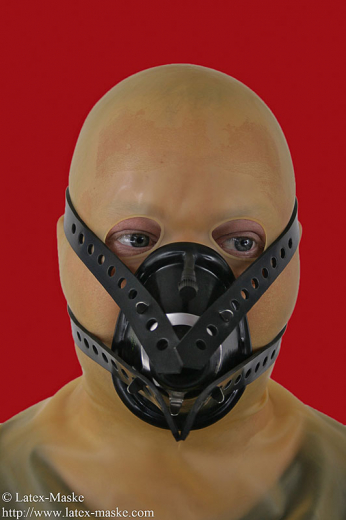 Anaesthetic mask with head harness